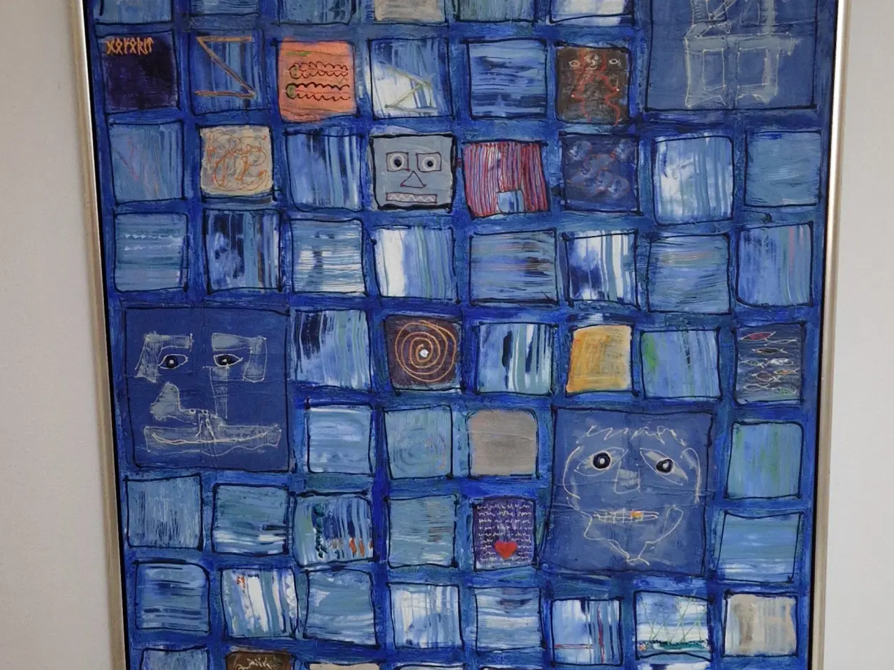 Billede 1 - Spændende malerier i blå nuancer