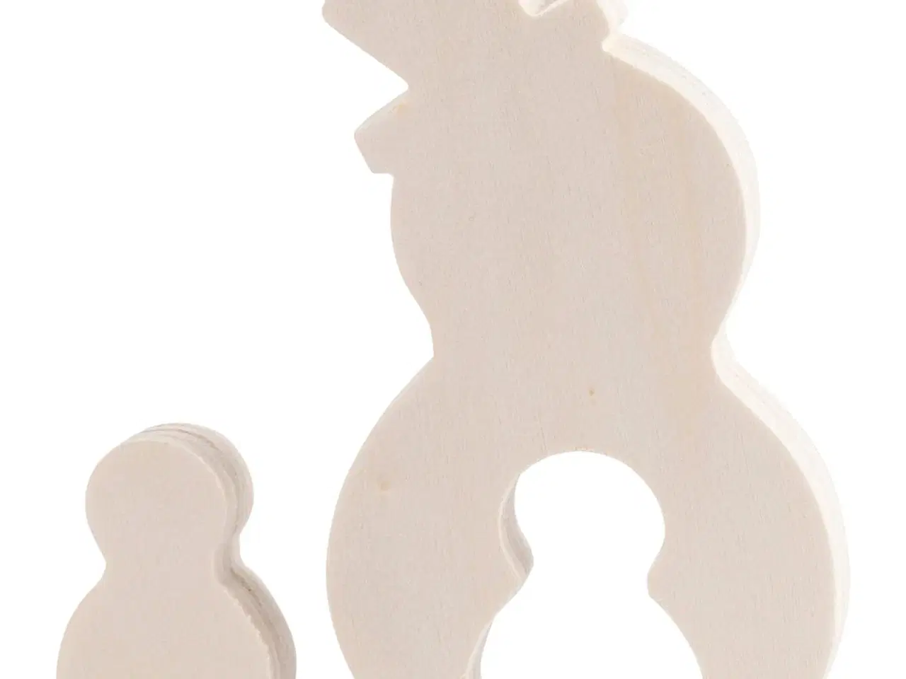 Billede 1 - 2i1 figur, snemænd, H: 4,5+11,5 cm, D: 1,2 cm, B: 3+6,5 cm, 1 sæt