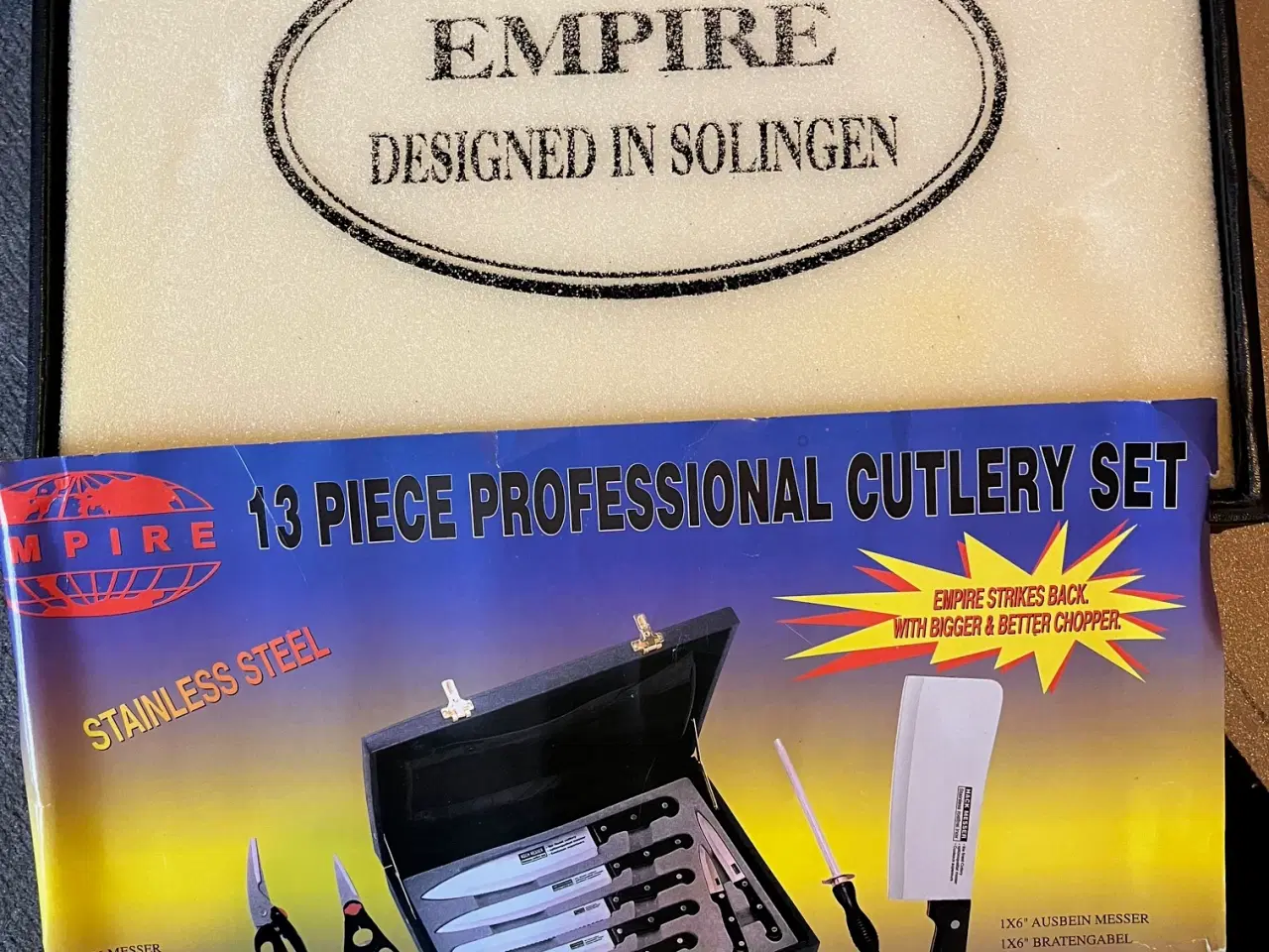 Billede 6 - Empire 7-delt knivsæt i kuffert rustfrit stål sort