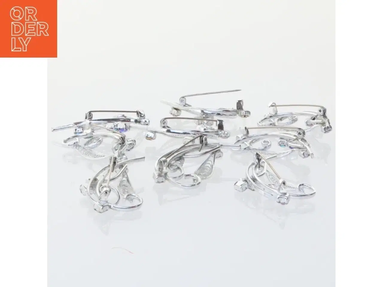 Billede 3 - Hårspænder med rhinsten (str. 4 x 4 cm)