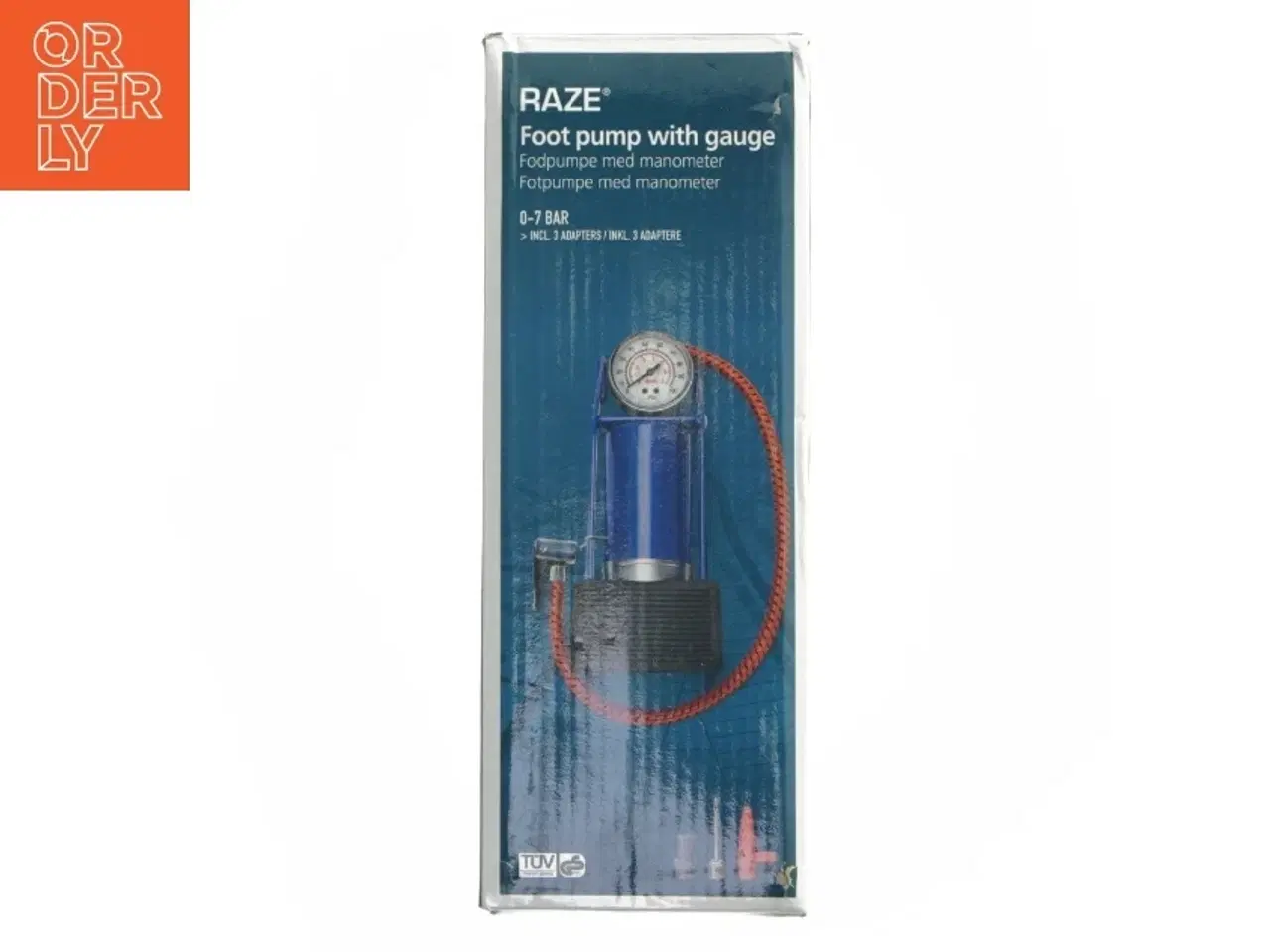 Billede 1 - Raze fodpumpe med manometer fra Raze (str. 22 cm)