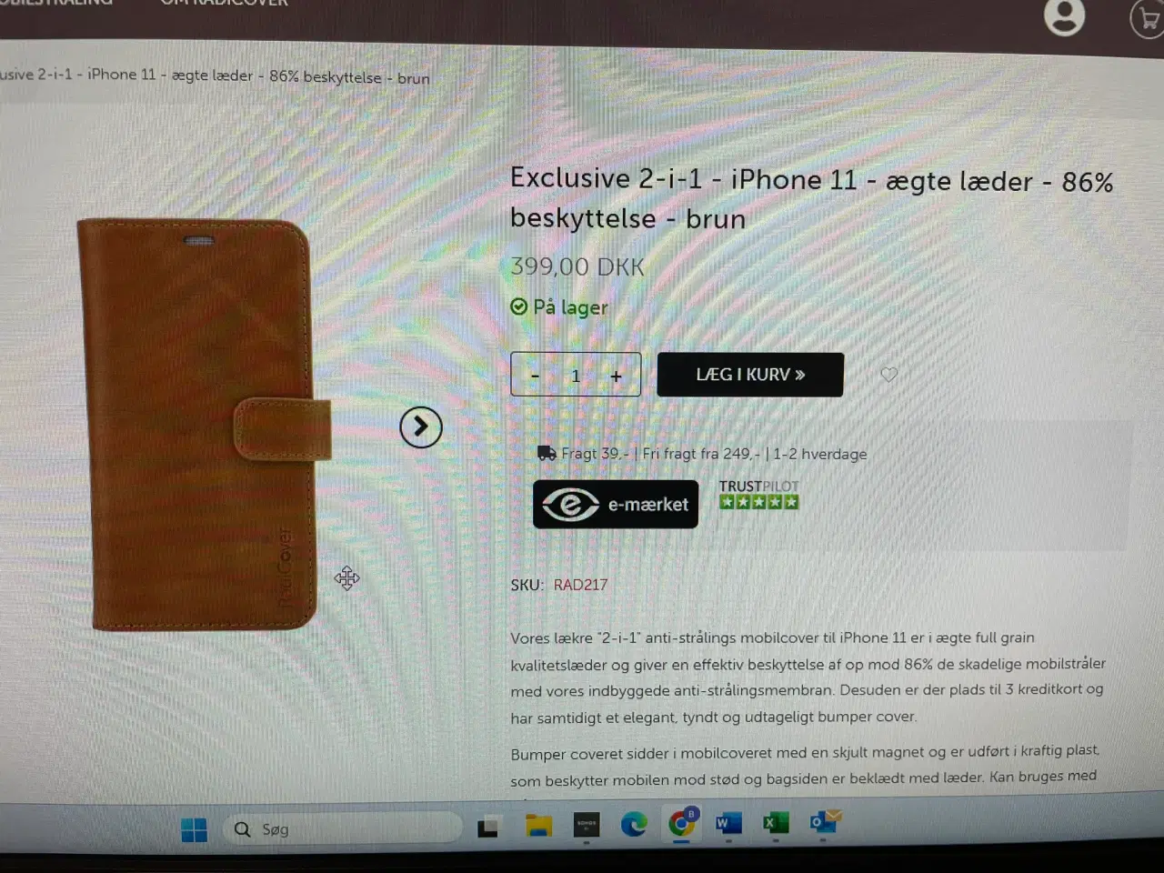 Billede 4 - Exclusive 2-i-1 - iPhone 11 - ægte læder cover