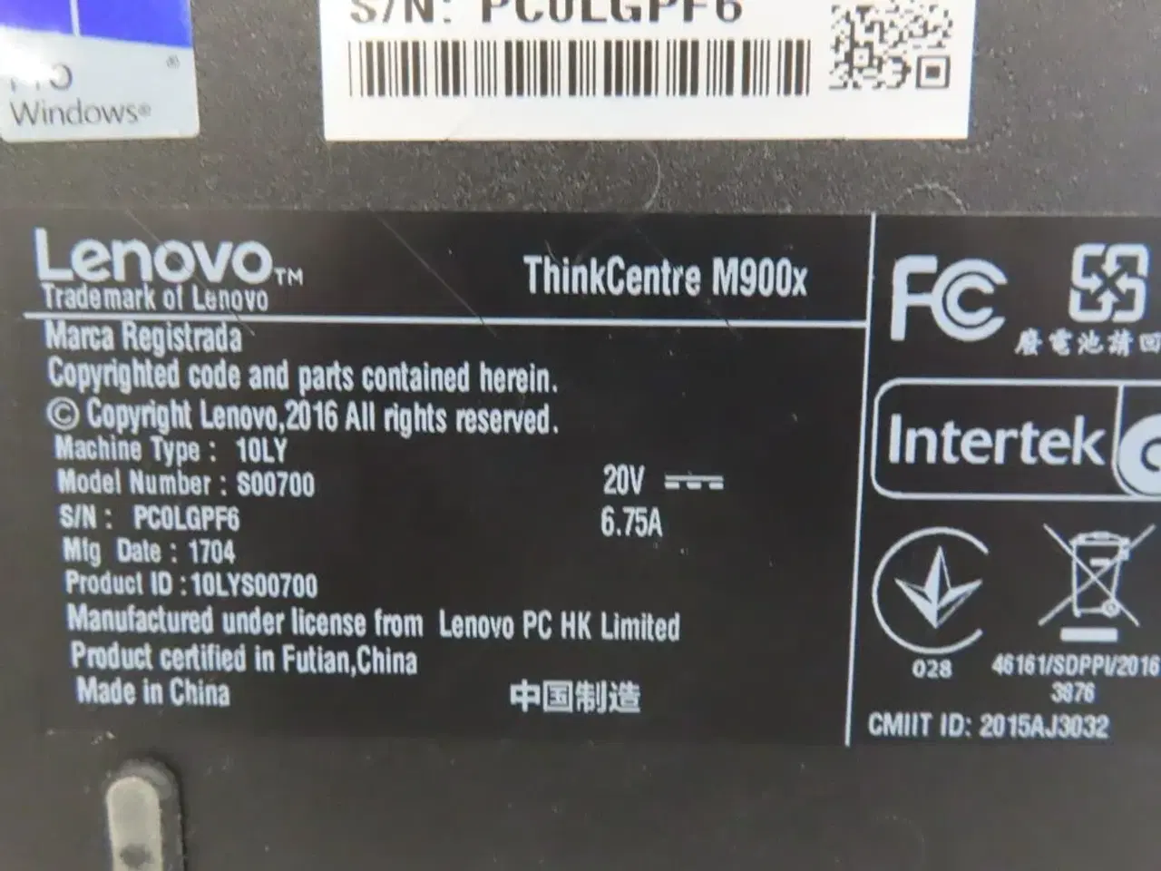 Billede 2 - Computer LENOVO M900x