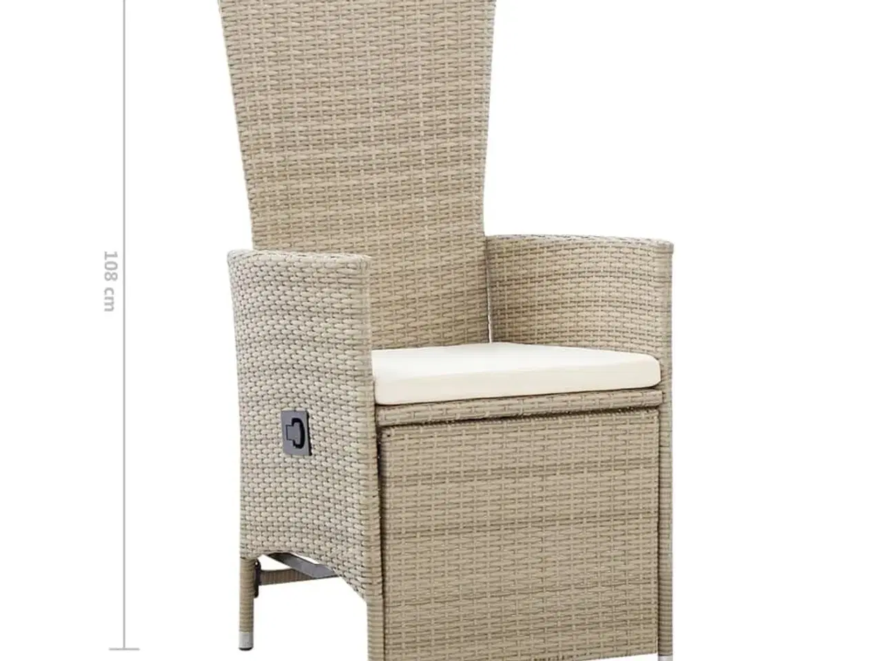 Billede 9 - Havelænestole 2 stk. med hynder polyrattan beige