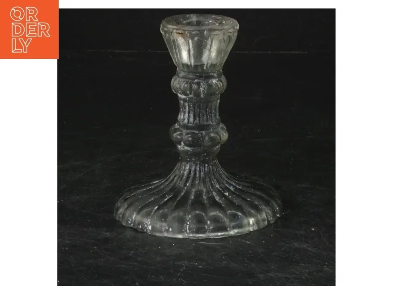 Billede 1 - Glas Lysestage (str. 9x8,5 cm)