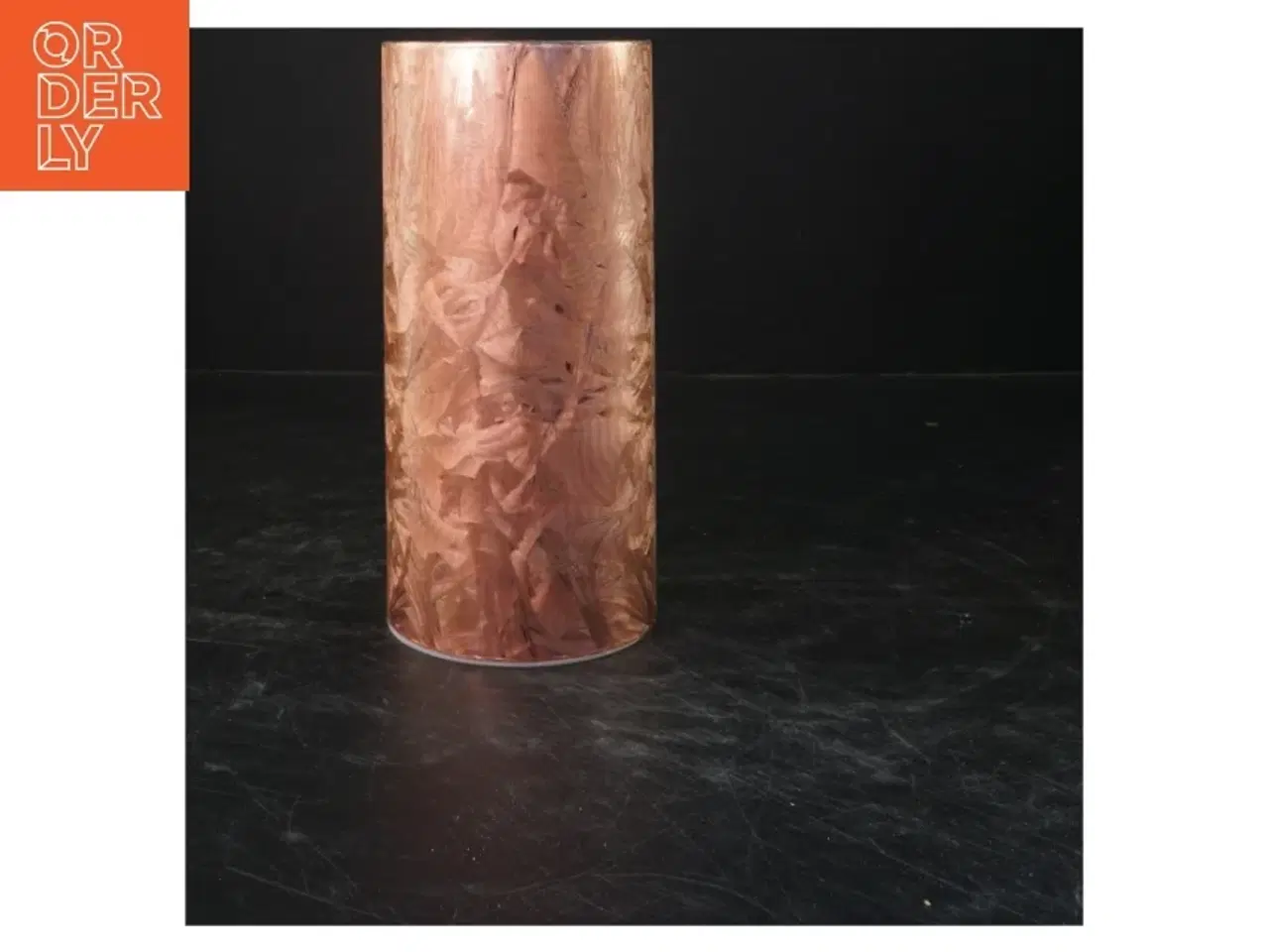 Billede 1 - Rund kobber lampe (str. 20x9 cm)