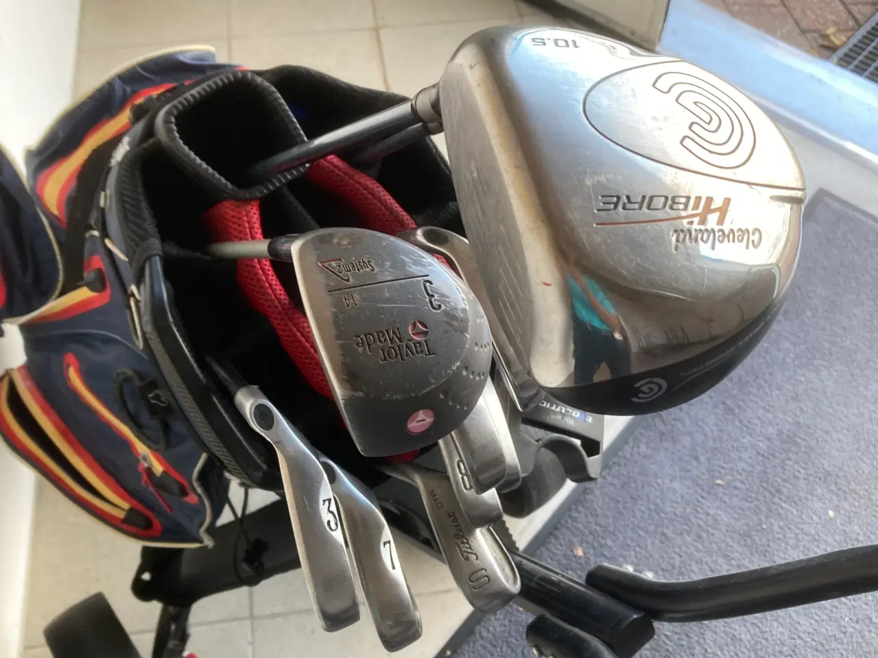 Billede 2 - Golfsæt vogn , regntæt Bag, køll. Jern.mm.