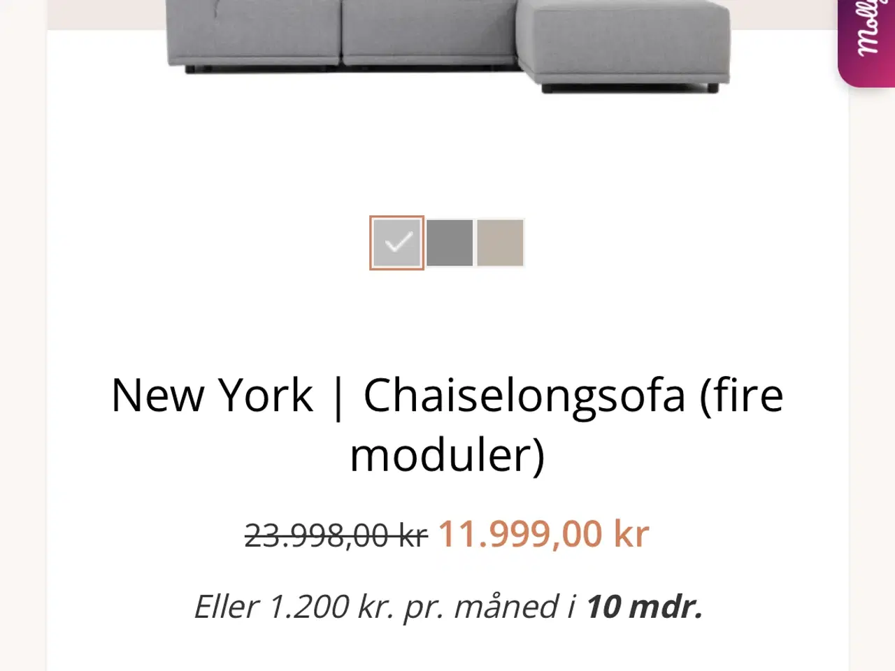 Billede 4 - New York Chaiselongsofa sælges