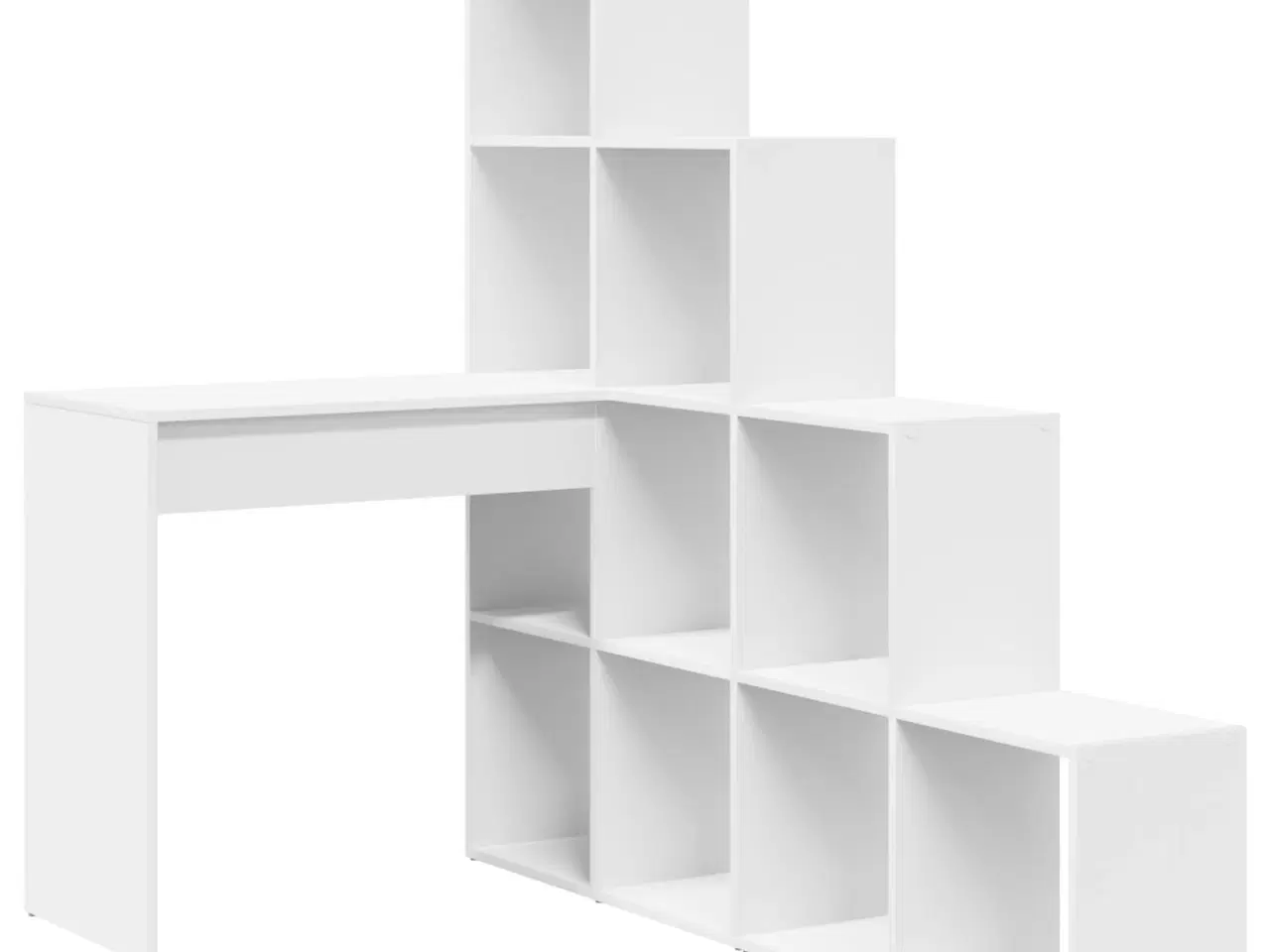 Billede 2 - Hjørneskrivebord Hvid 101,5 x 149,5 x 149,5 cm Konstrueret træ