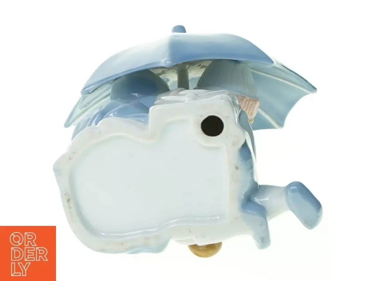 Billede 4 - Figur - børn med paraply (str. 12 x 10 x 6 cm)