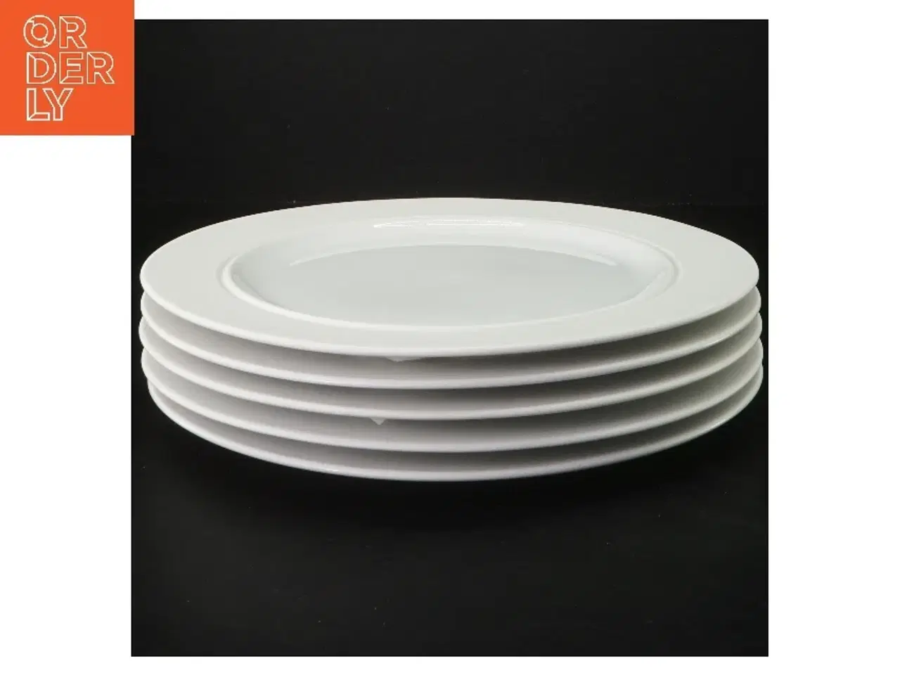 Billede 1 - 4 stk hvide spise/frokost tallerkener fra Eva Trio(str. 5 styk, ø 25,5 cm)