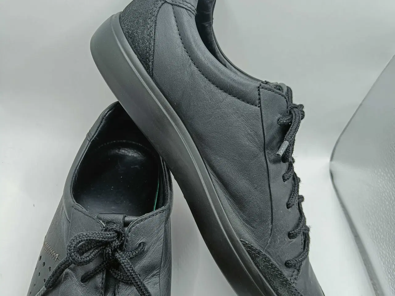 Billede 8 - Ecco sort læder sko 45str