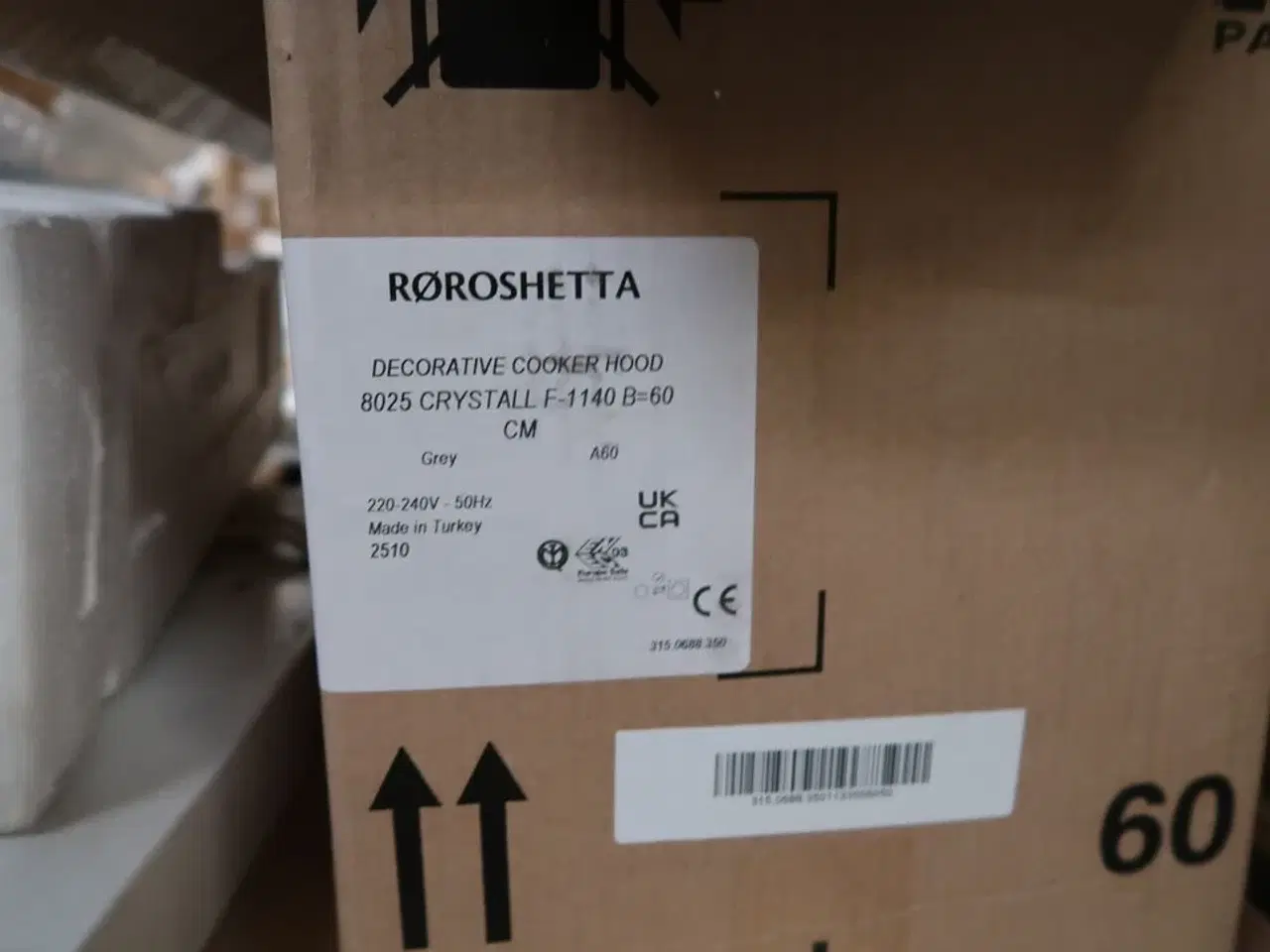 Billede 2 - Emhætte RØROSHETTA 8025 CRYSTALL F-1140