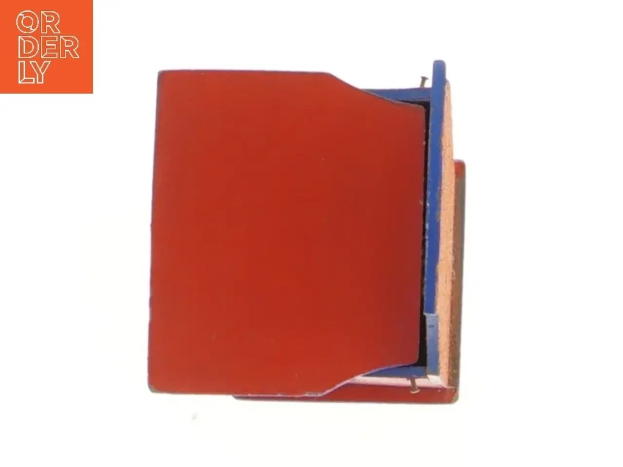 Billede 2 - Retro Trææske med blomstermotiv og tekst (str. 15,5x8x8 cm)