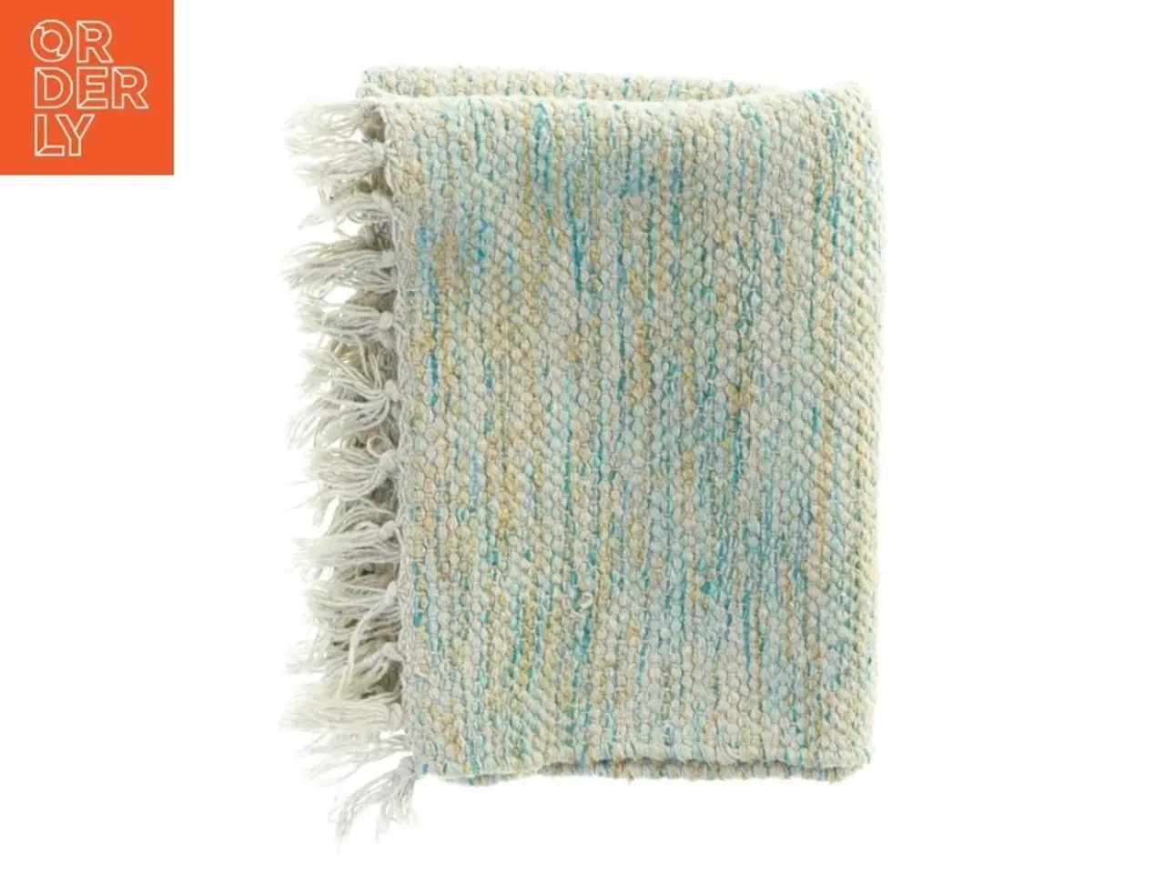 Billede 2 - Vævet tæppe med frynser (str. 60 x 95 cm)
