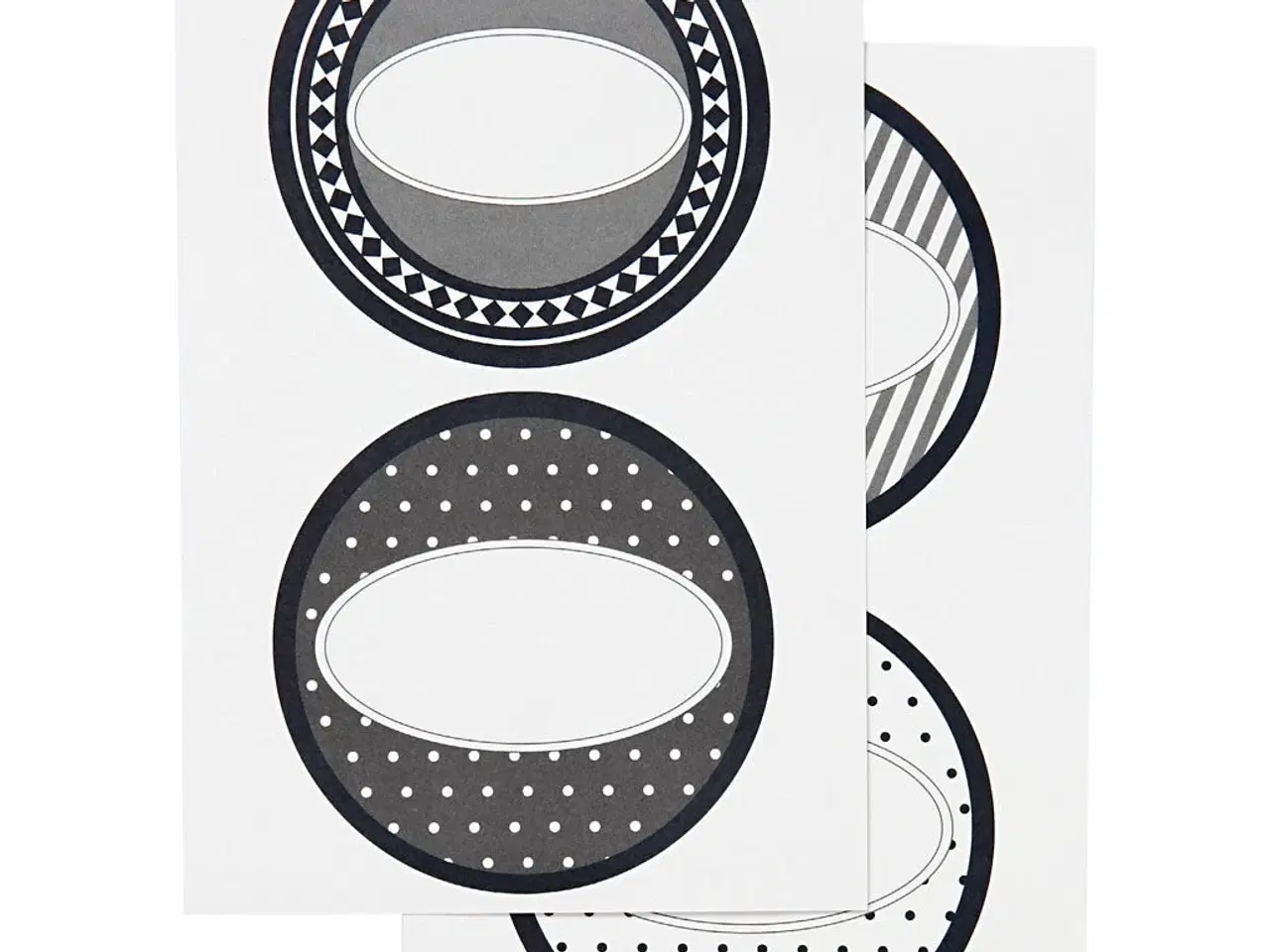 Billede 1 - Stickers, diam. 4 cm, ark 9x14 cm, 4ass. ark/ 1 pk.