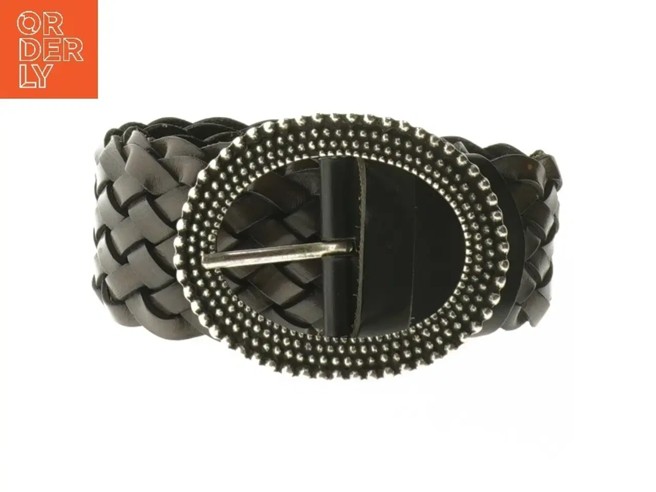 Billede 1 - Flettet læderbælte (str. 103 cm)