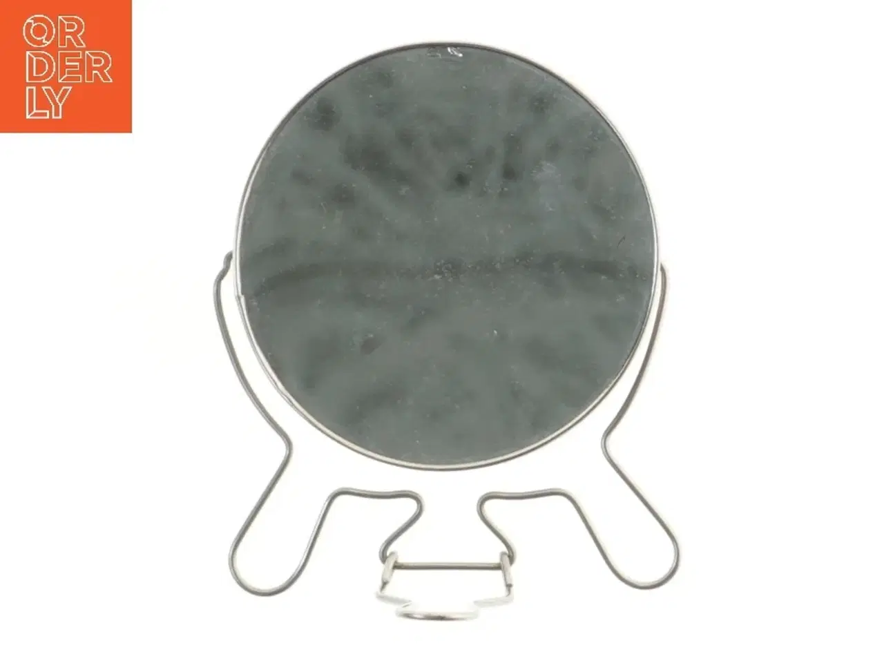 Billede 1 - Rund spejl med metalramme (str. Ø 12 cm)