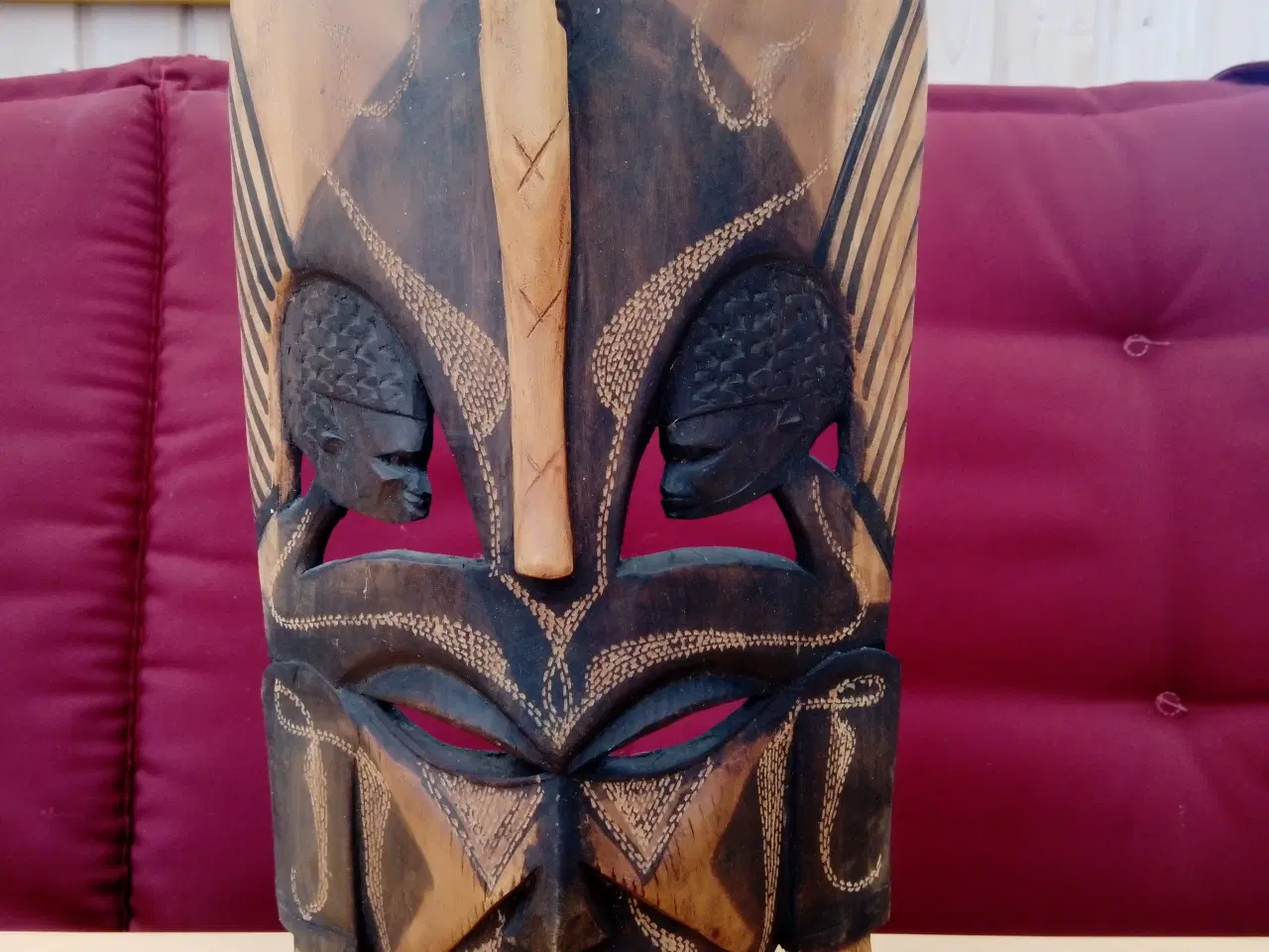 Billede 1 - Maske Afrikansk kunsthåndværk højde 35 cm