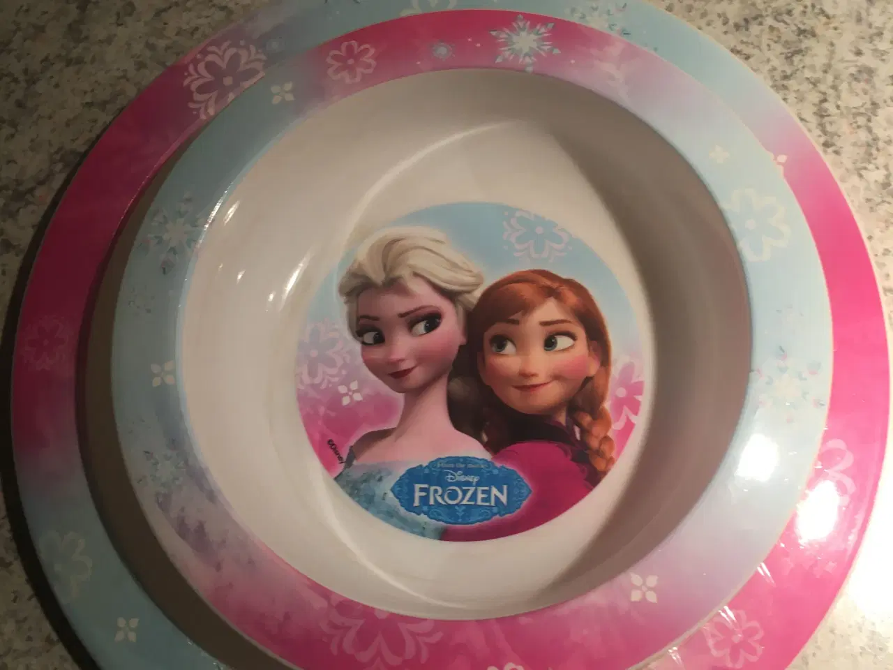 Billede 1 - Helt ny Frozen dyb og flad tallerken hård plast