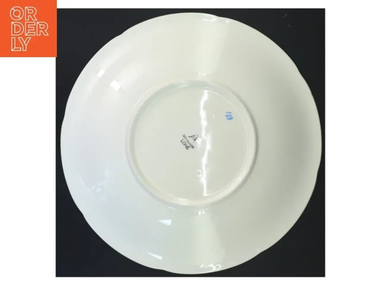 Billede 2 - Gammelt porcelænsfad me vid blå kant fra Design by Lone (str. Ø 27 cm)