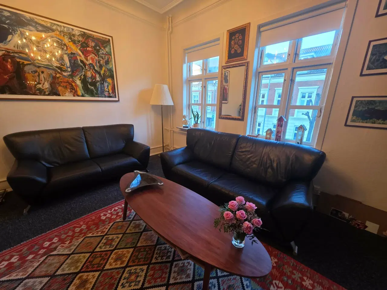 Billede 1 - 3+2 personer læder sofa 