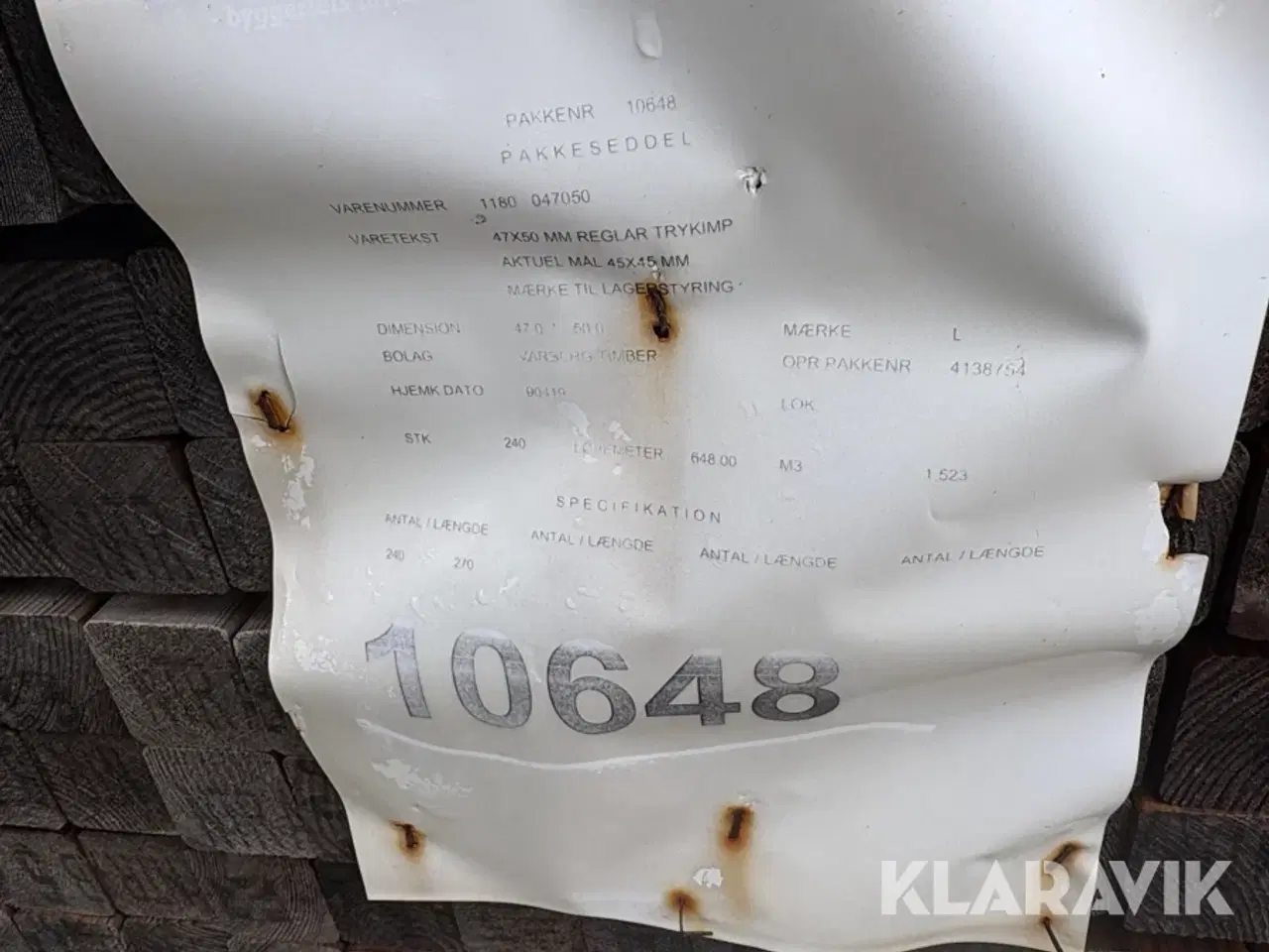 Billede 8 - Trykimprægneret reglar - 240 styk