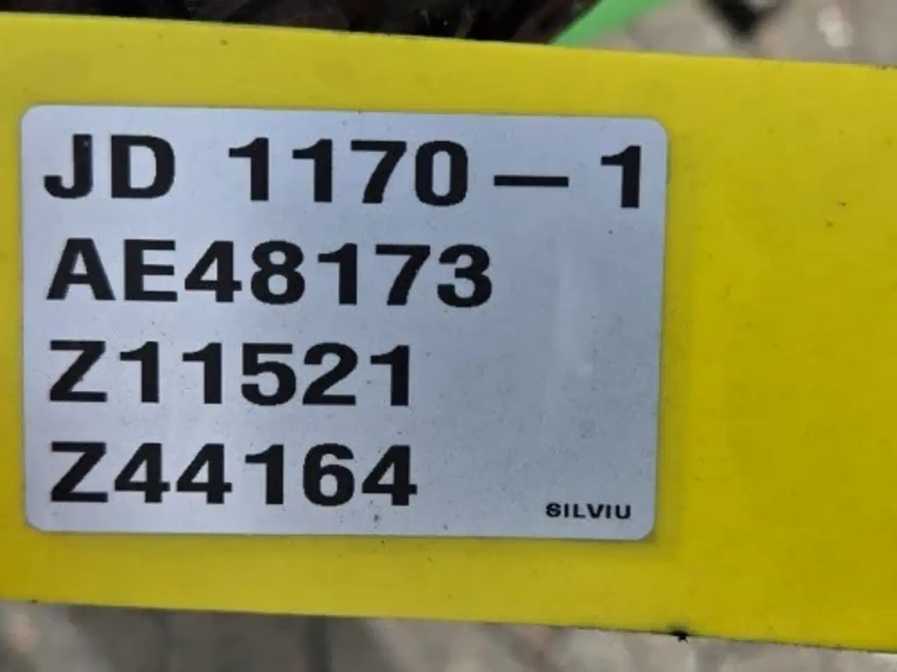 Billede 11 - John Deere 1170 Indføringskanal AE48173