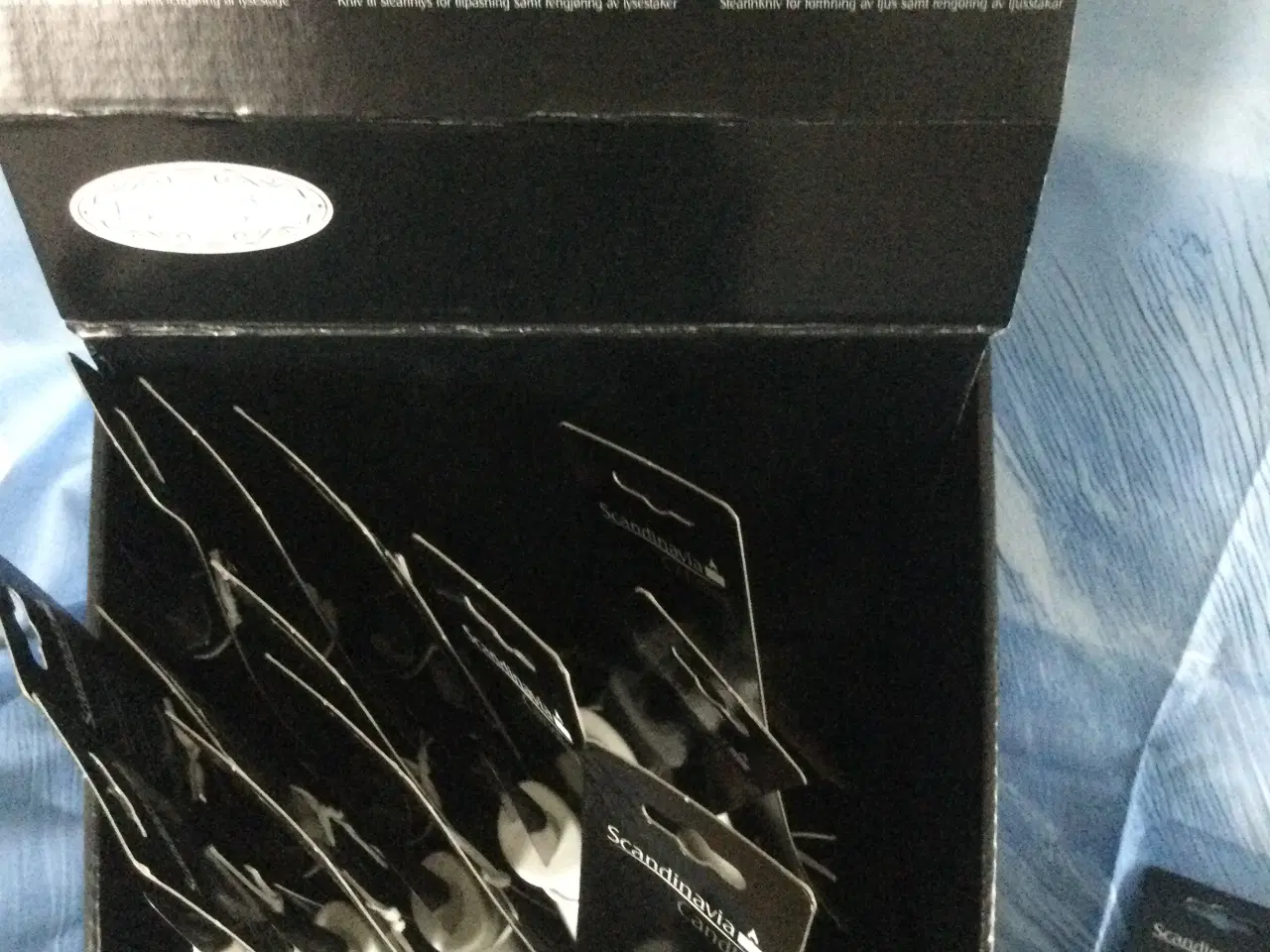 Billede 3 - Stearin kniv, vælg mellem sort eller hvid. B2B 