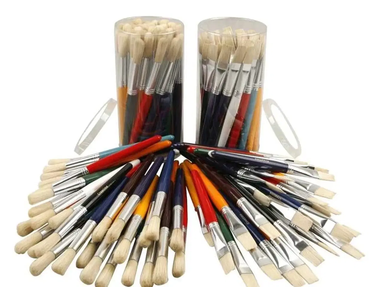 Billede 1 - 60 Børnepensler - Runde & Flade til Kreativ Leg