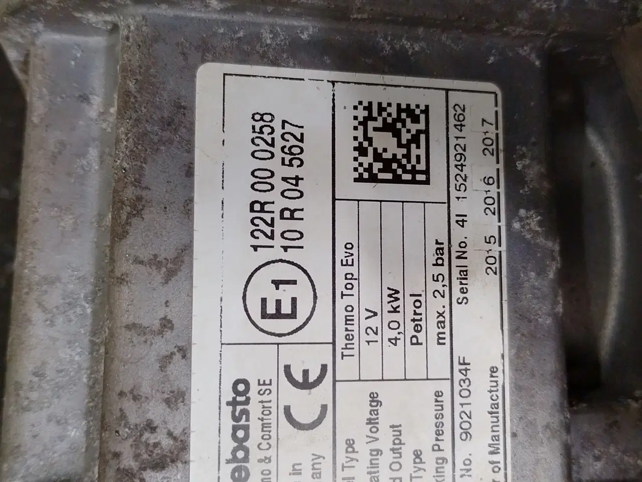 Billede 1 - Webasto Motor/kabinevarmer/benzin fyr