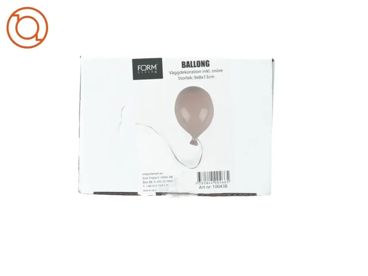 Billede 1 - Rosa Ballon porcelæn vægdekoration fra Form Living (str. 9 x 8 x 13 cm)