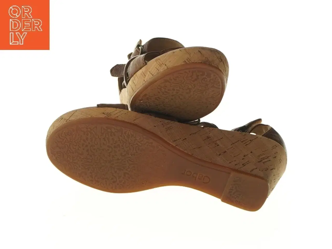 Billede 4 - Brune læderkilesandaler fra Gabor (str. 39 )