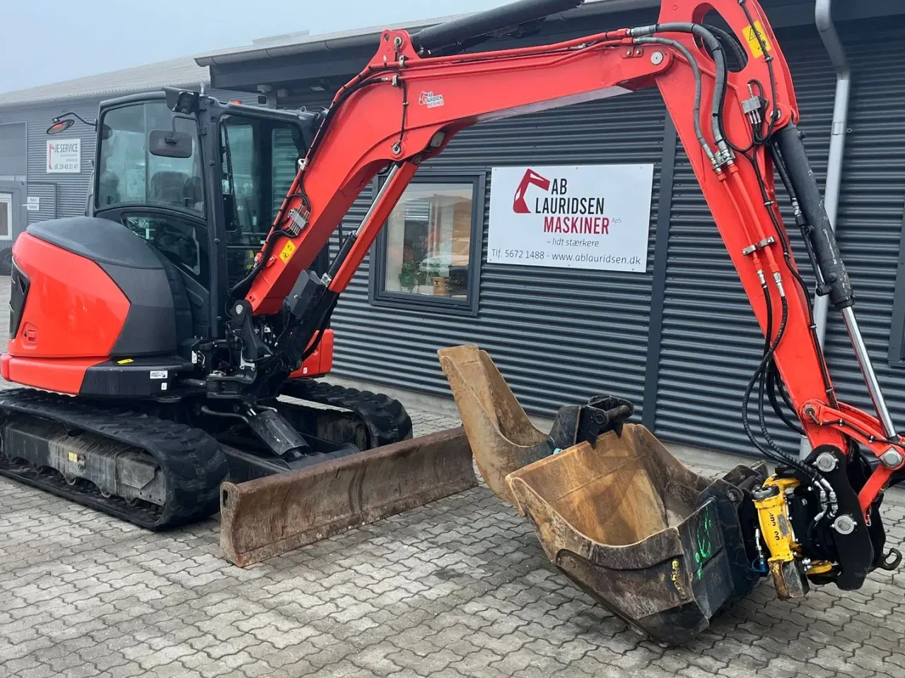 Billede 3 - Kubota KX060-5 Centralsmørring og nyere Engcon rotortilt kun kørt 1332t