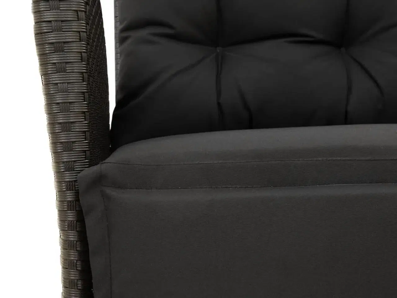 Billede 10 - Havestole 2 stk. med lænefunktion og fodstøtte polyrattan sort