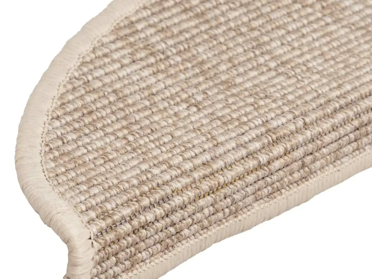 Billede 7 - Trappemåtter 15 stk. 56x17x3 cm lys beige halvrunde