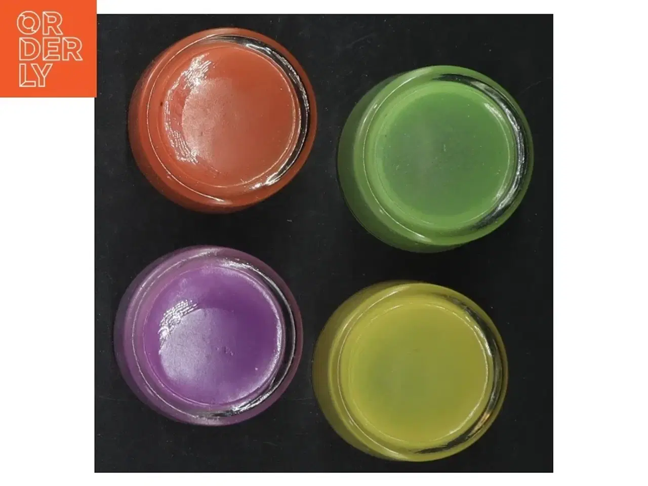 Billede 8 - Farvede glas skåle (str. 5 cm. 4 styk)