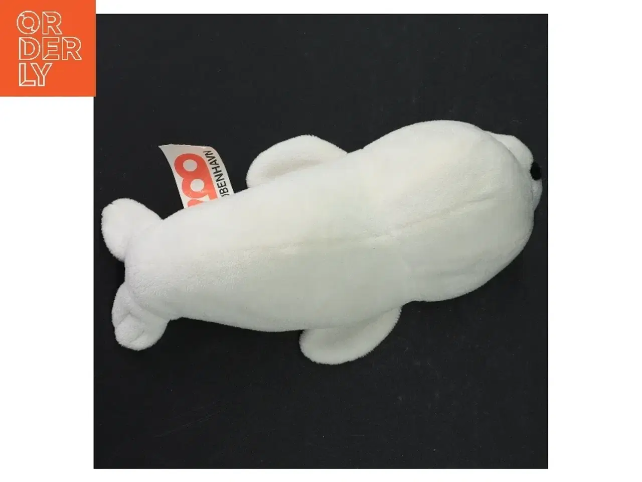 Billede 5 - Hvid tøjdyrsæl fra Zoo København (str. 20 x 8 cm)