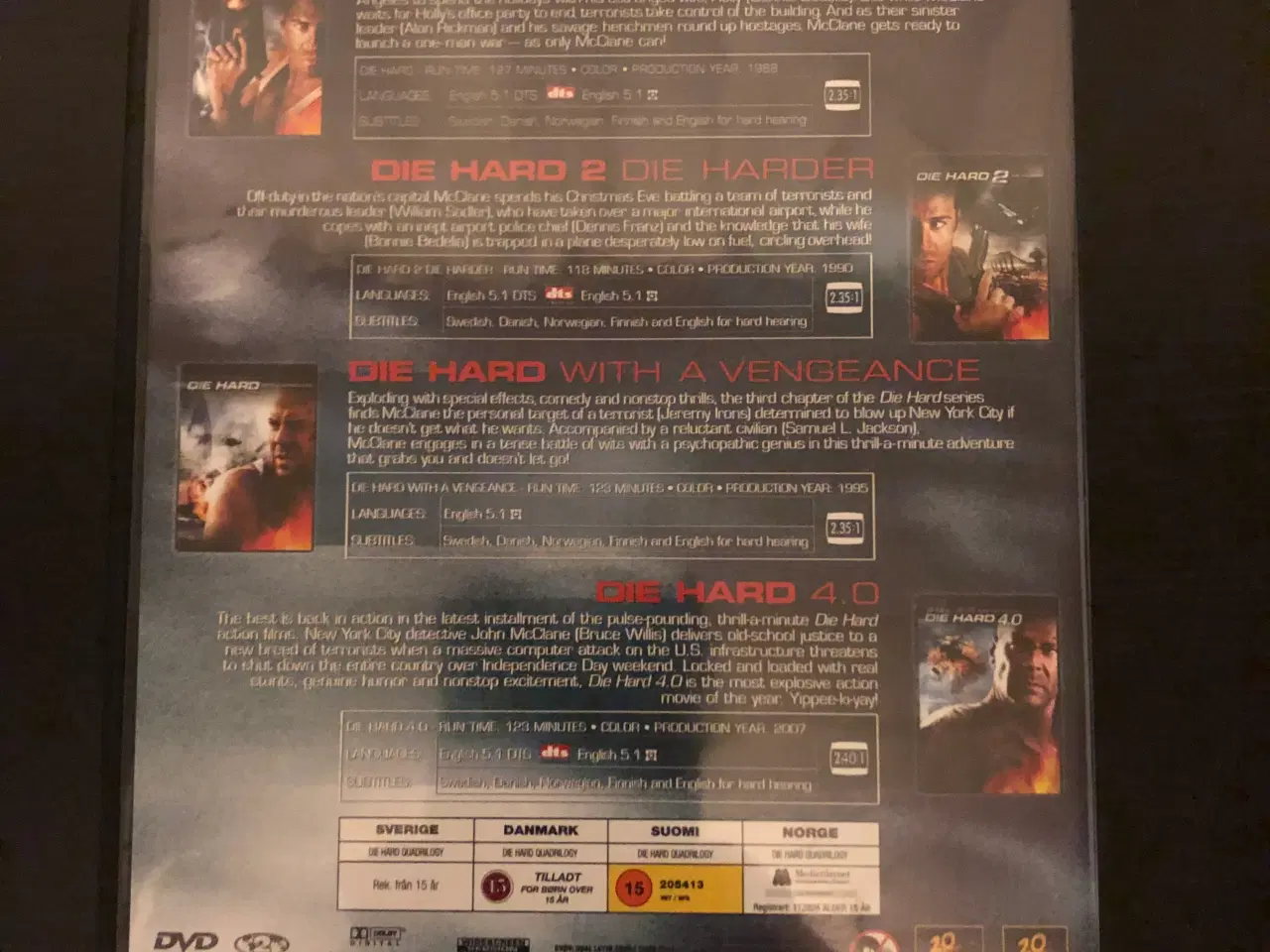 Billede 3 - Die Hard Box 1-4 DVD film