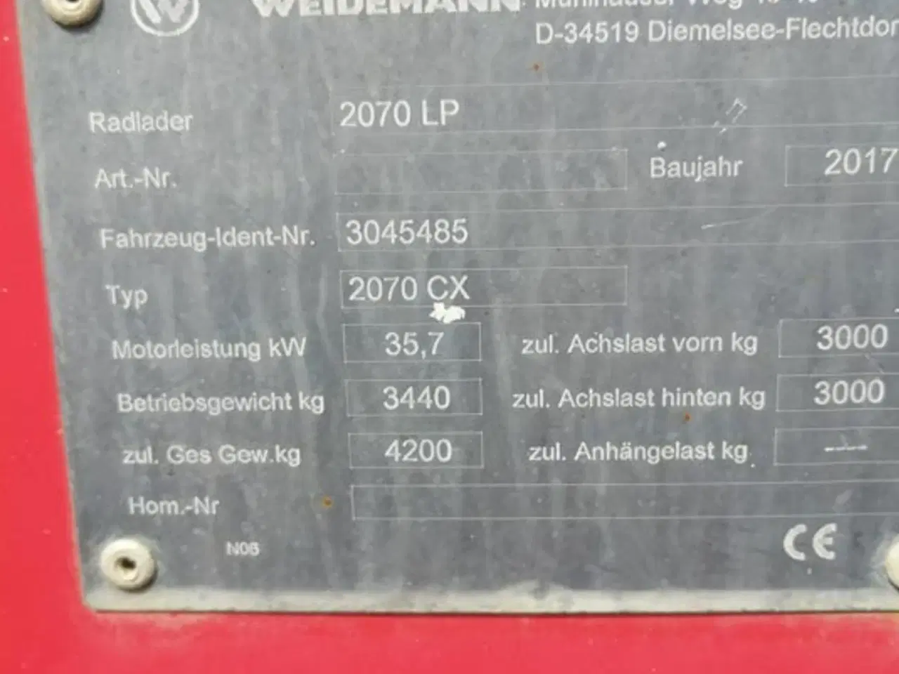 Billede 3 - Weidemann 2070 LP med kabine