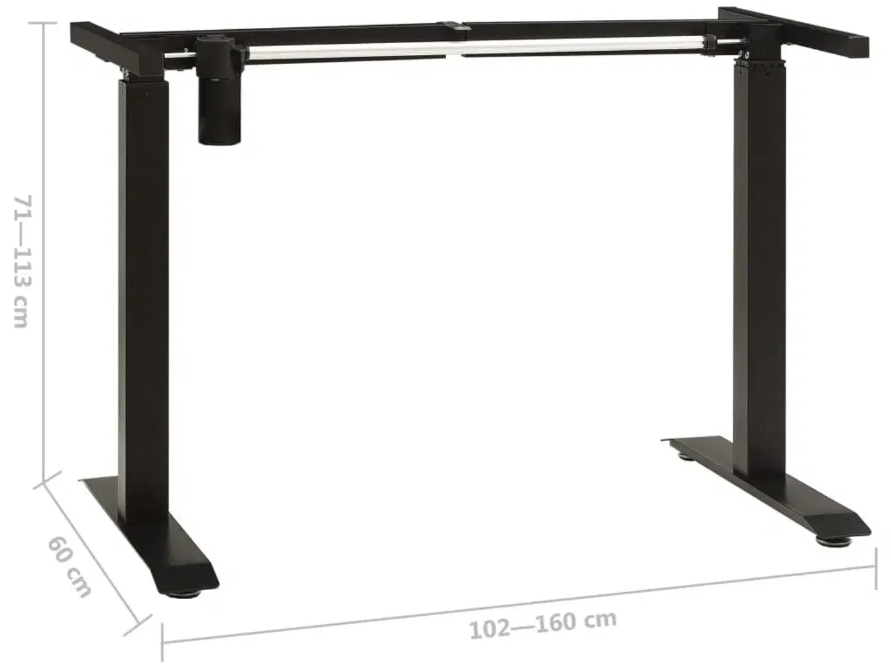 Billede 9 - Stel til motoriseret hæve-/sænkebord højdejustérbar sort
