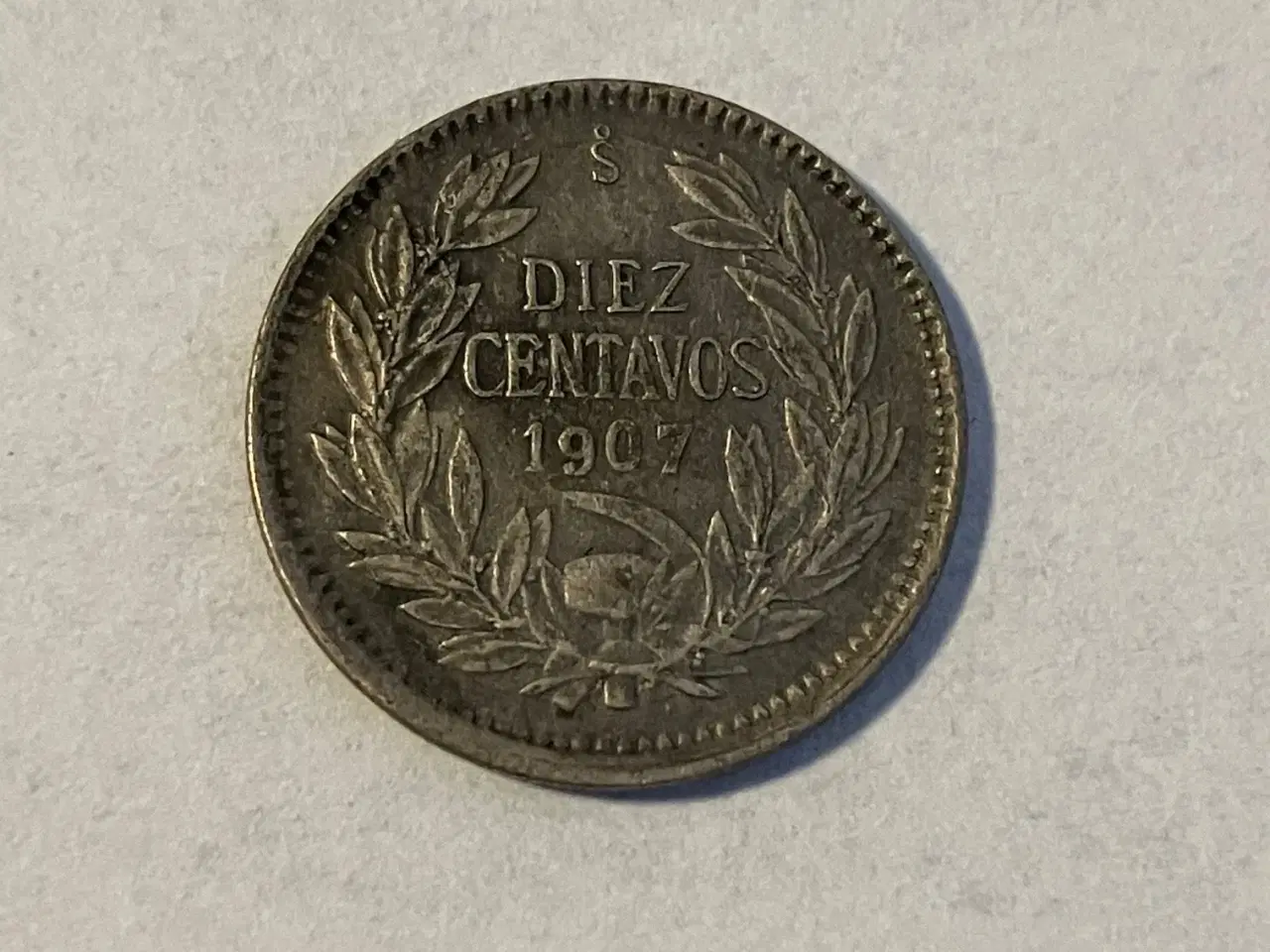 Billede 1 - 10 Centavos 1907 Chile