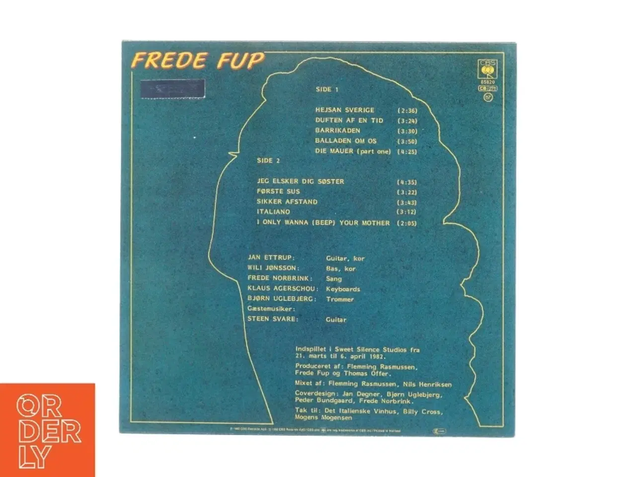 Billede 4 - Frede Fup - Jeg Elsker Dig Søster vinylplade fra CBS (str. 31 x 31 cm)