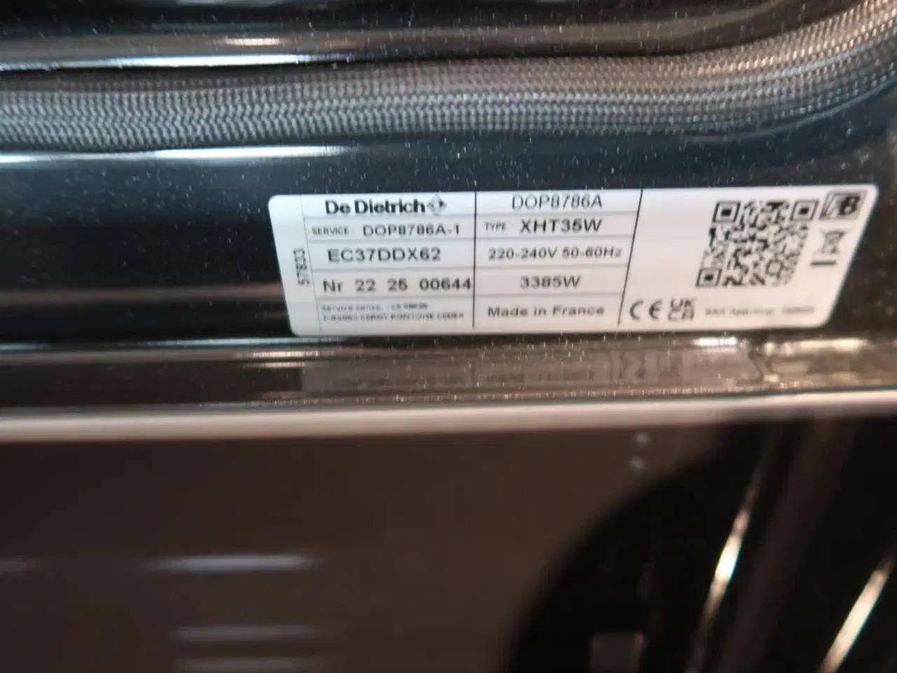 Billede 3 - Ovn DE DIETRICH XHT35W