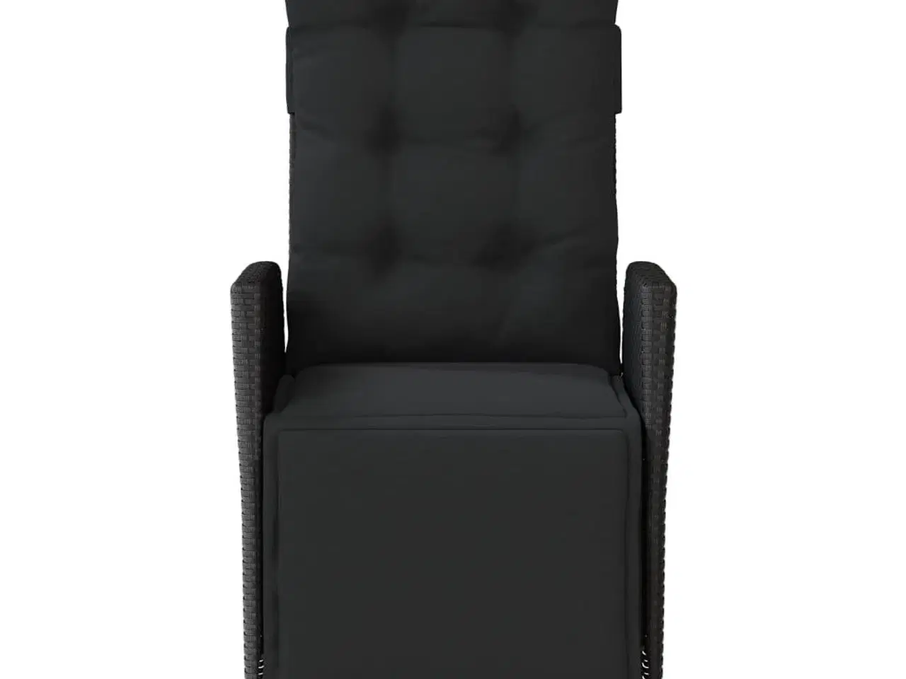 Billede 5 - Havestole 2 stk. med lænefunktion og fodstøtte polyrattan sort