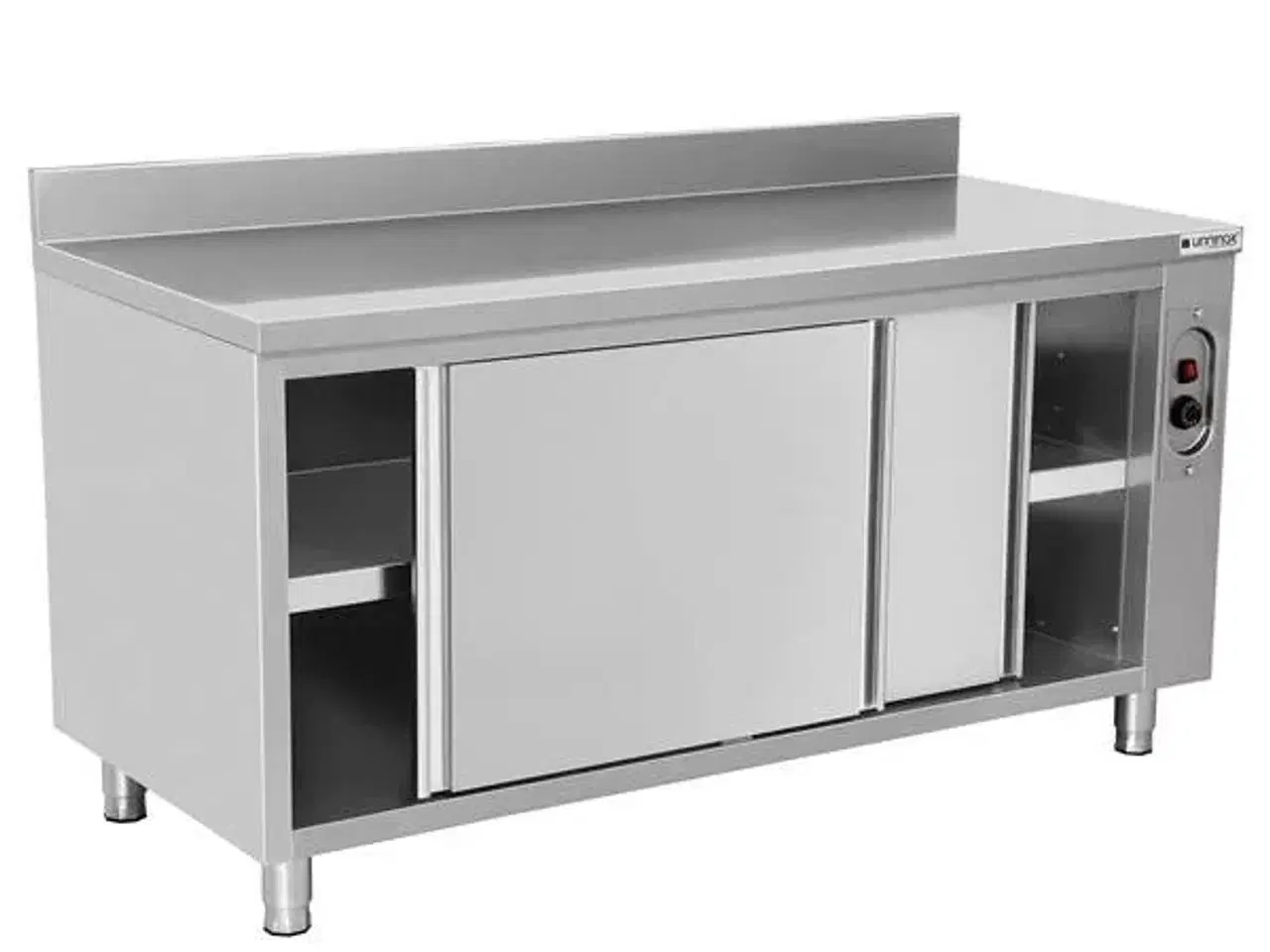 Billede 4 - Varmeskab i rustfri stål med kant – 1600x700x850mm