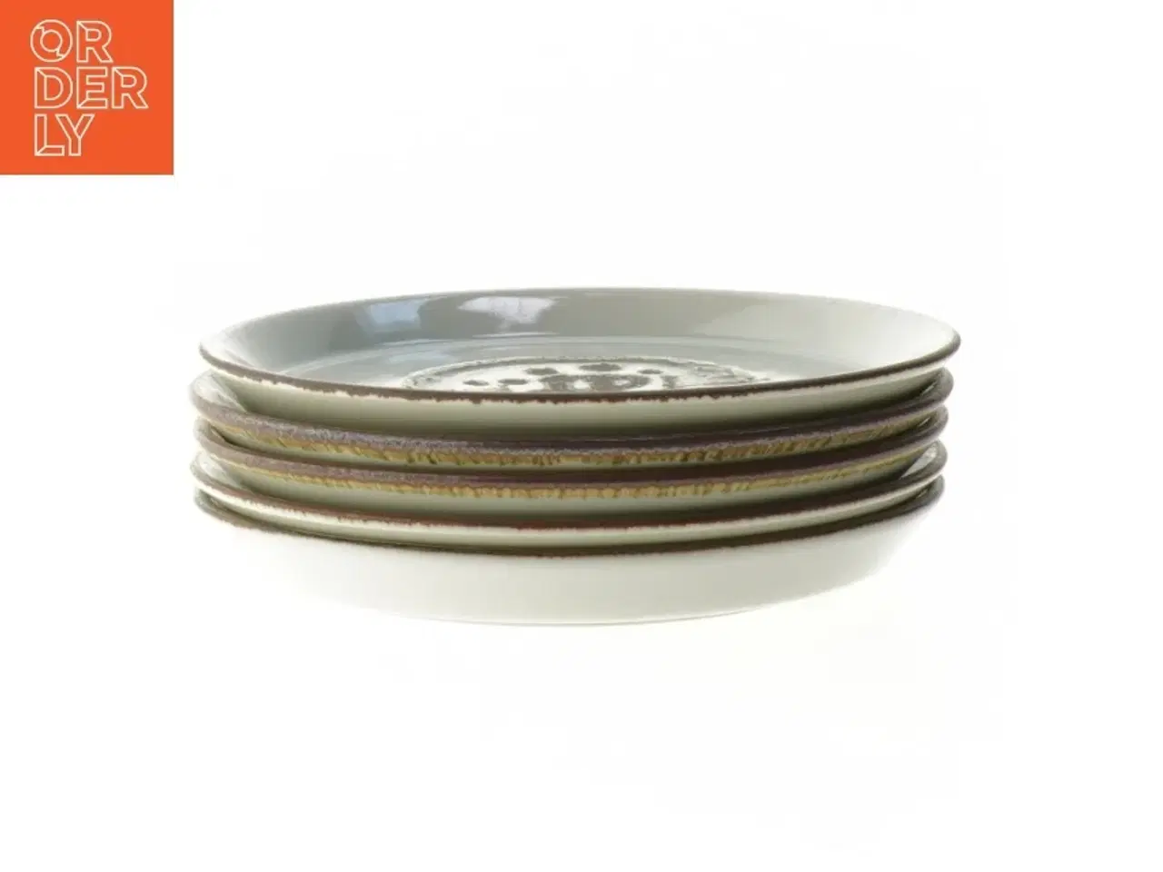 Billede 1 - Thule håndmalede dessert tallerkener Sæt af 5 dekorative tallerkener fra Designer Denmark (str. 5 styk Ø 18 cm)