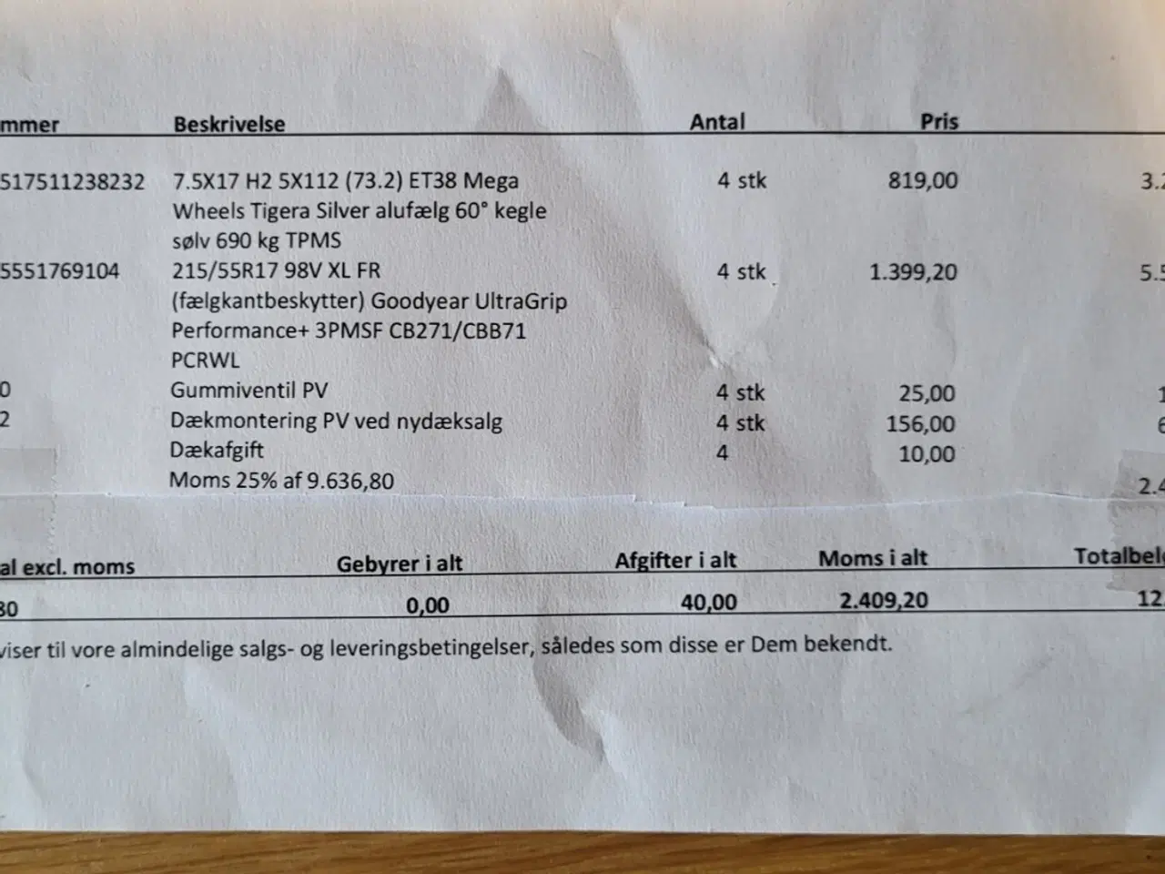 Billede 1 - Good Year vinterdæk på alufælge