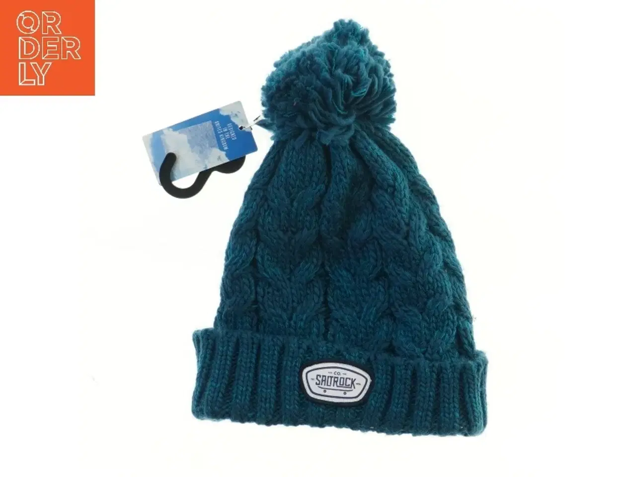 Billede 1 - Strikhue med kvast fra Saltrock (str. Ø 23 cm)