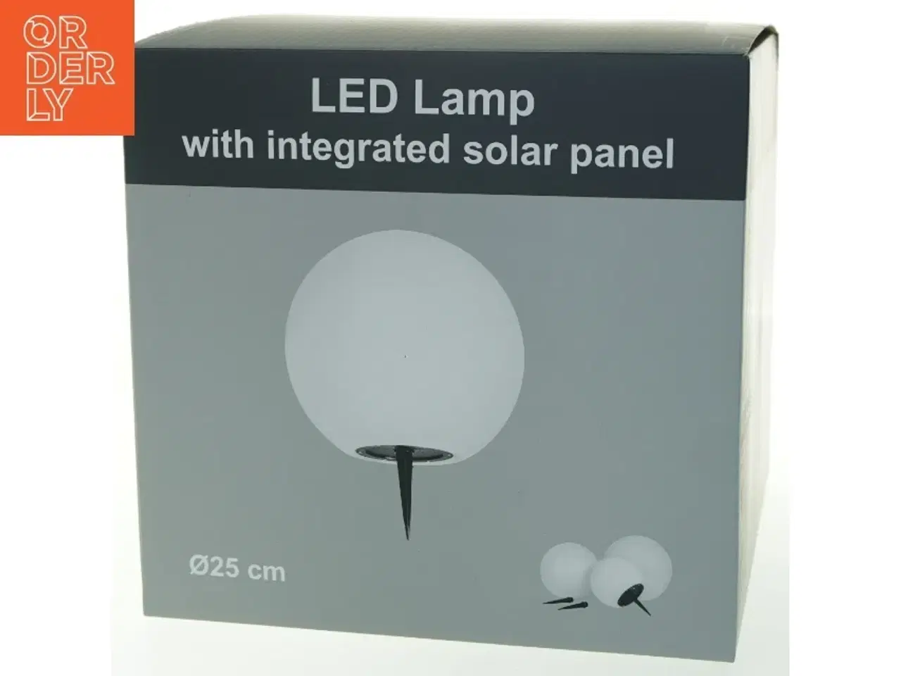 Billede 1 - LED lampe med integreret solpanel (str. Ø 25 cm)